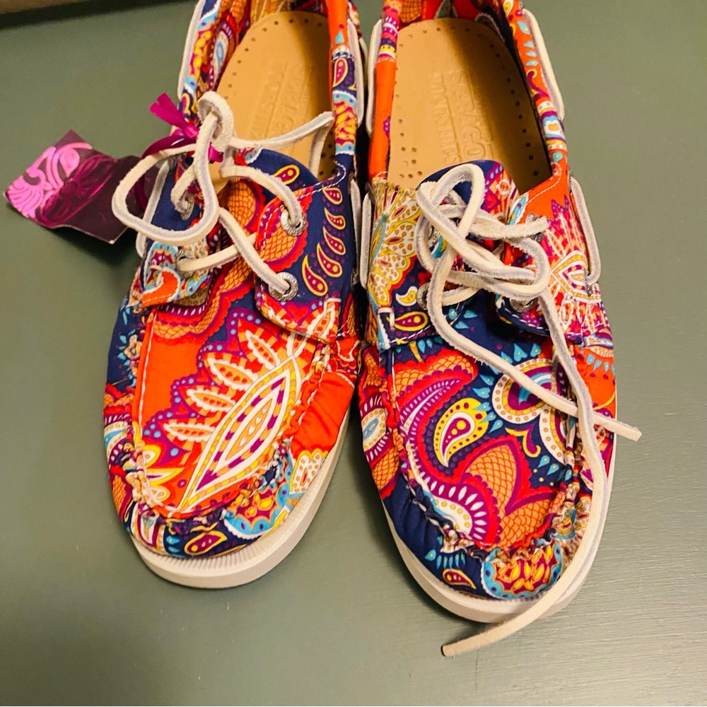SEBAGO DOCKSIDES NWT Women's Sz 7.5 Persia Print Colorful Boat Shoes Loafers